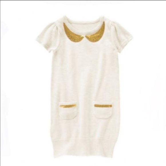 Gymboree Girls Sequin Collar Dress 6 - Picture 1 of 5